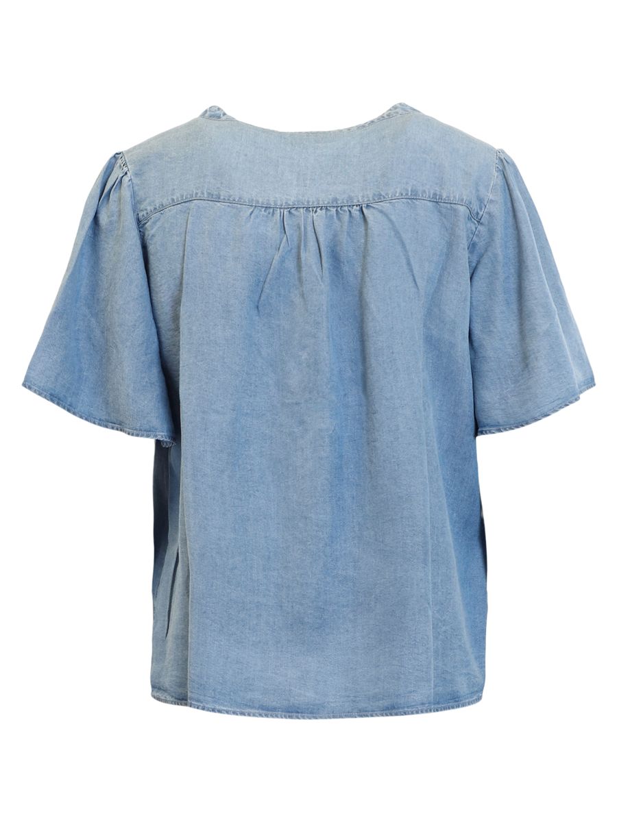 Lisen bluse blå tencel
