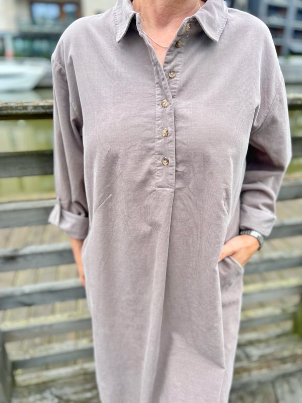Marion cordkjole beige