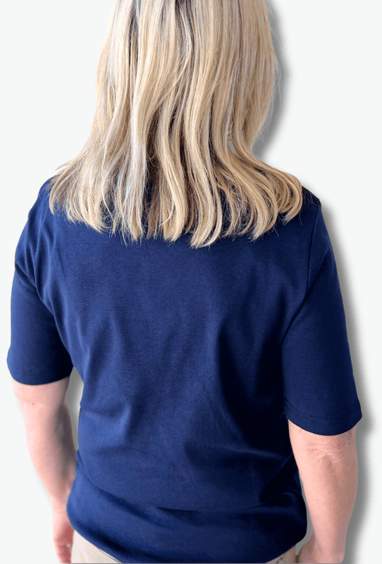 Inger t-shirt marineblå m/strass