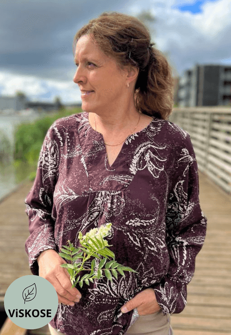 Hovedbilde Marion bluse rød plomme