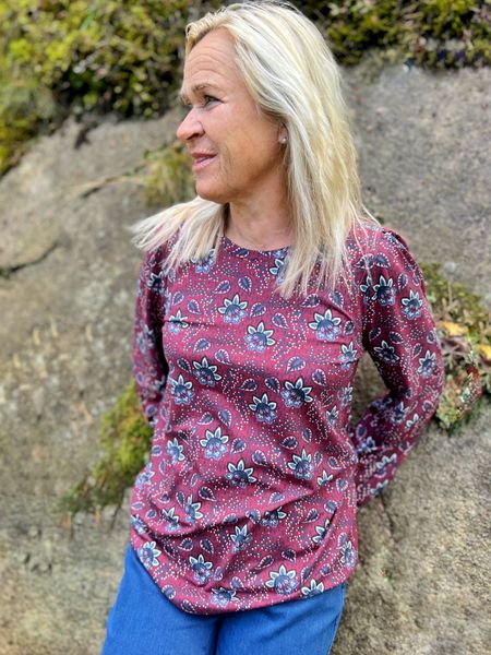 Hovedbilde Aud topp burgunder blomst