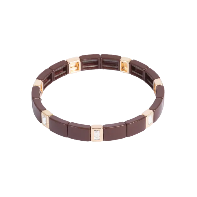 Hovedbilde Emaljert armbånd chocolat brown
