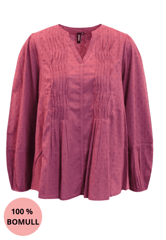 Petra bomullsbluse rouge