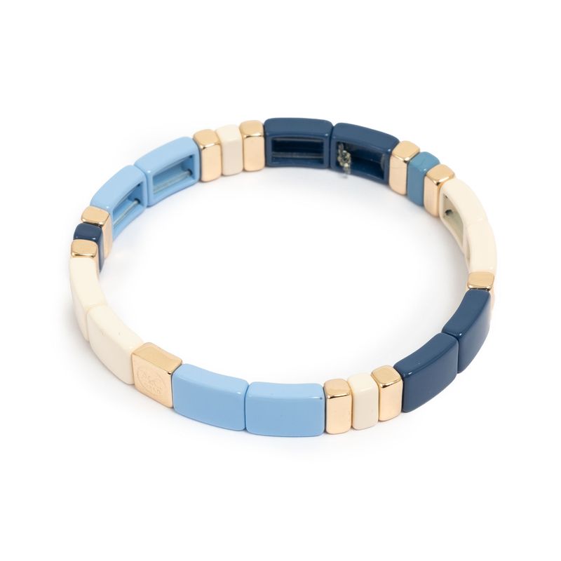 Emaljert armbånd S/M sommerblå