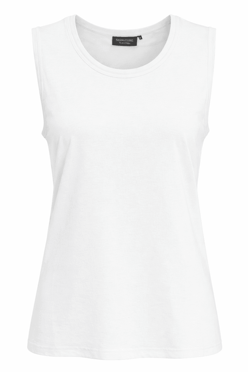 Mona basic singlet hvit