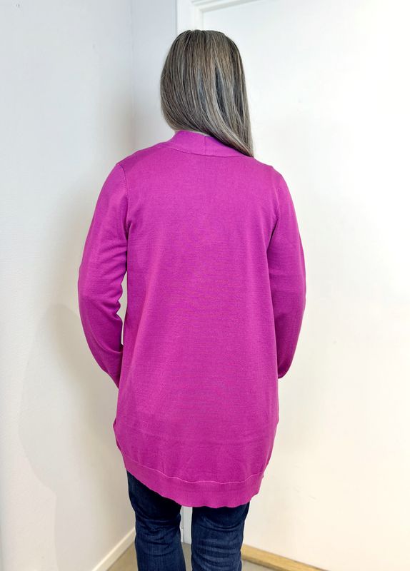 Amalie strikkejakke fuksia