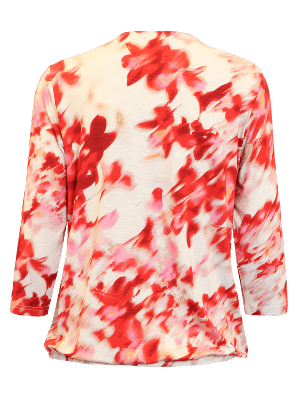 Lisen topp rosenrød batikk