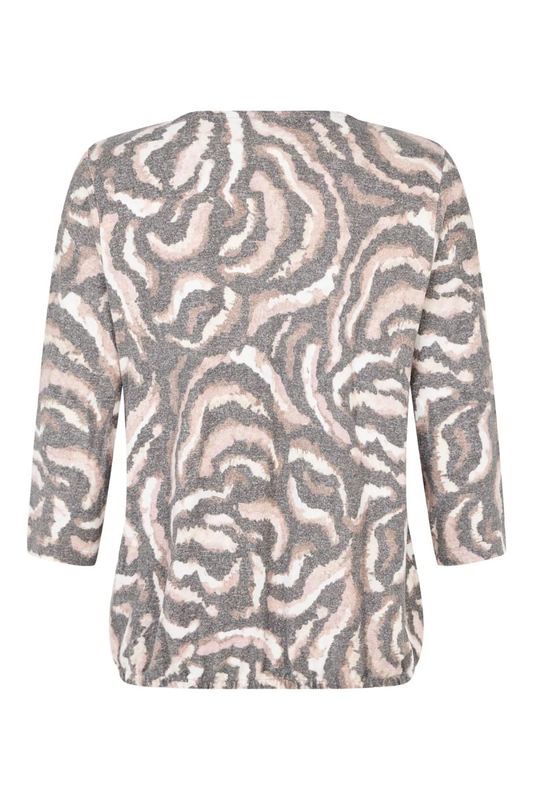 Anny topp i viskose-fleece brun