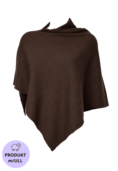 Hovedbilde Poncho med ull brun