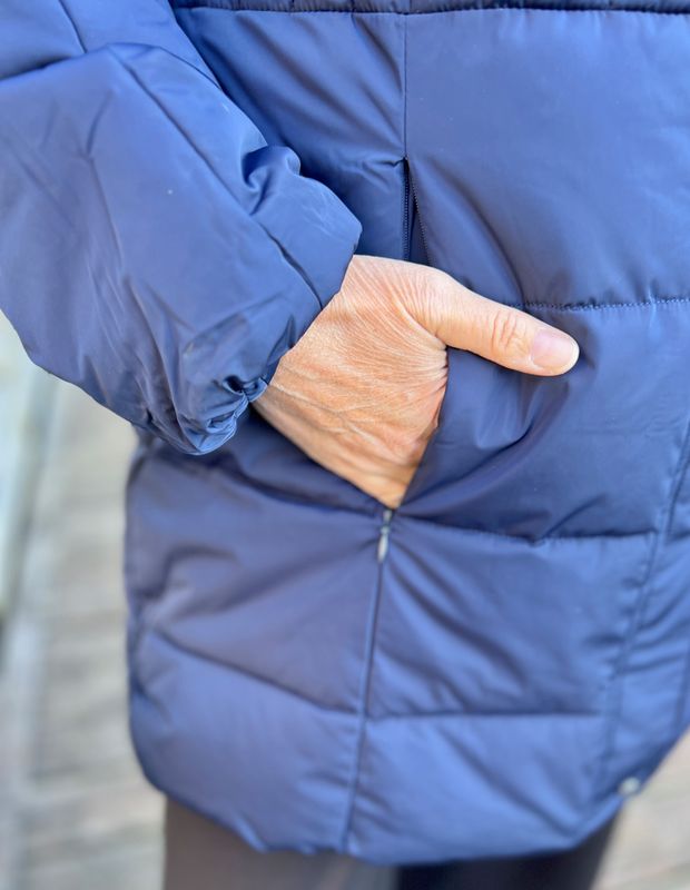 Gry vattert jakke Oxfordblå