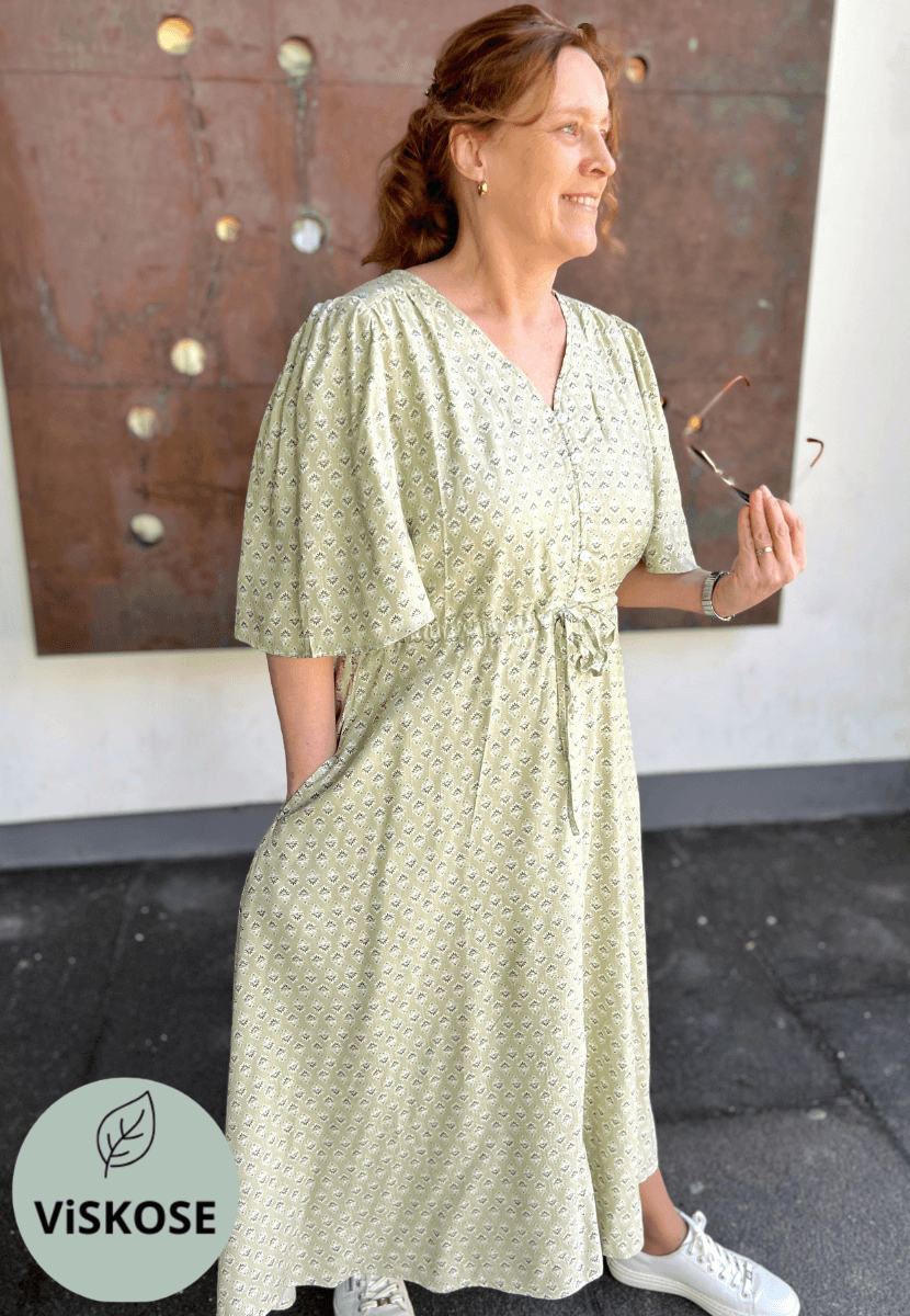 Irene kjole ditsy green