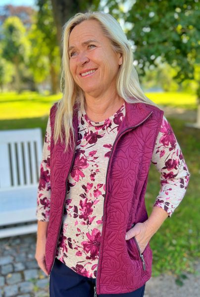 Hovedbilde Sissel myk vest burgunder