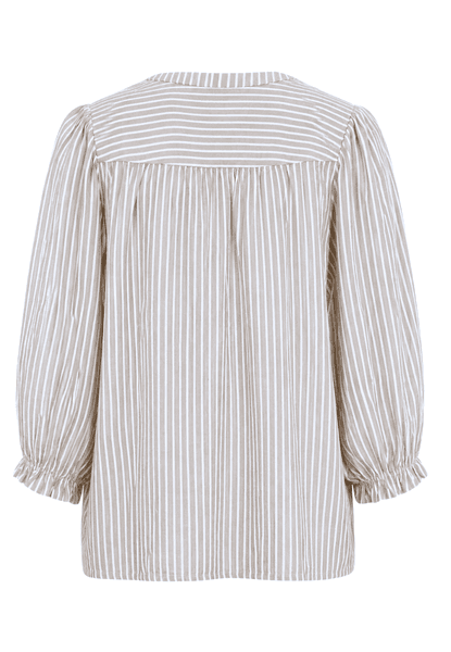 Hovedbilde Carina blusetopp stripet beige