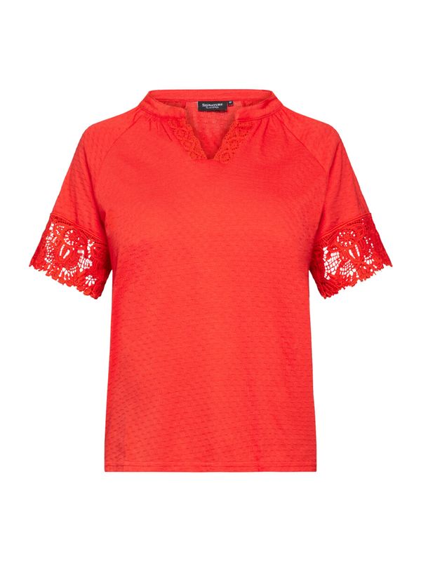 Sølvi bluse-topp poppyred