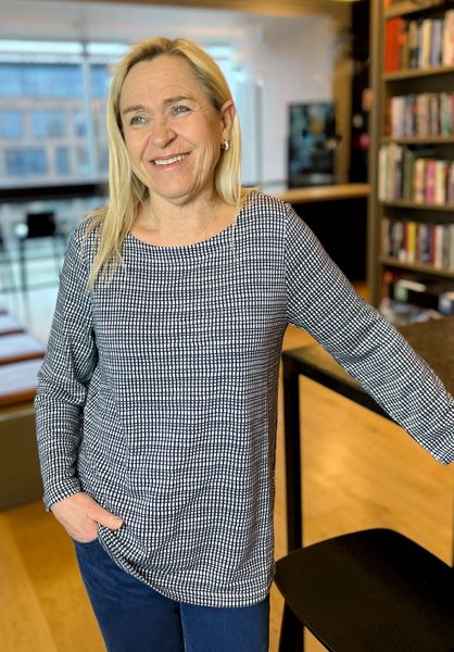 Hovedbilde Irene topp blue grid