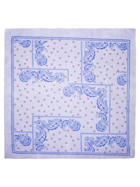 Hovedbilde Bomullsskjerf m/kirsebær blå