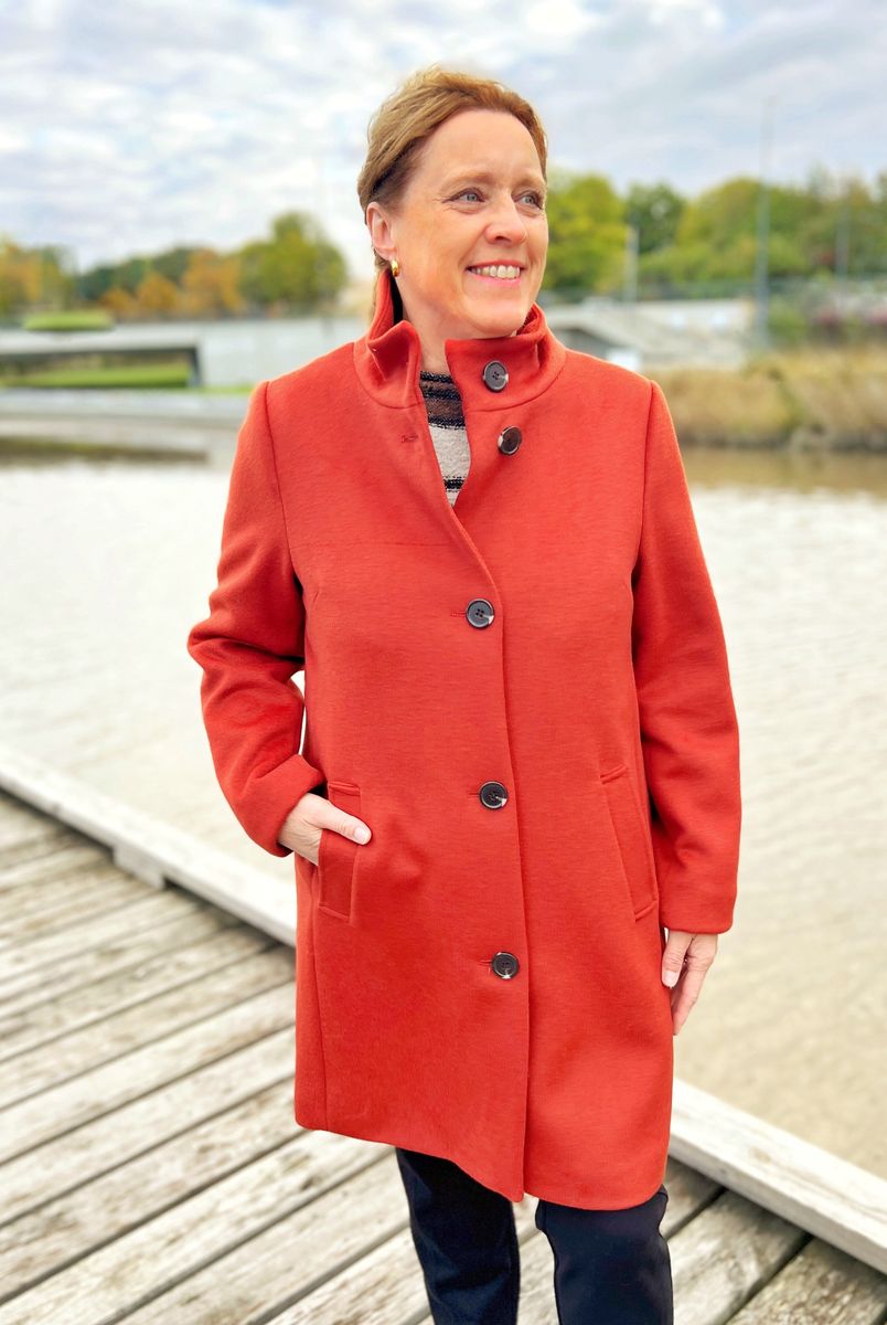 Sylvia kåpe-jakke rust