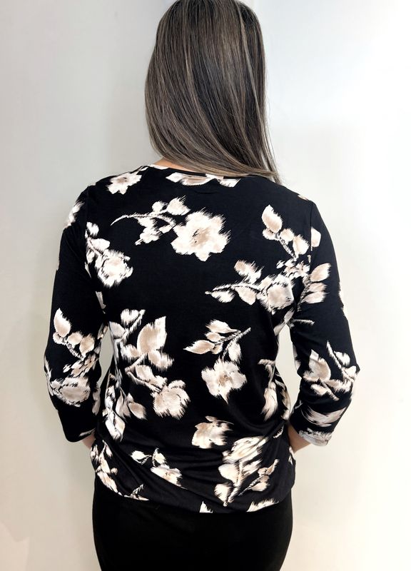 Susanne topp black flower