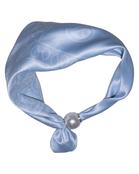 Hovedbilde Skjerf med perle himmelblå