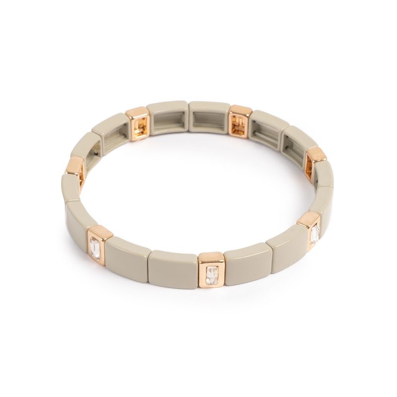 Emaljert armbånd dus khaki