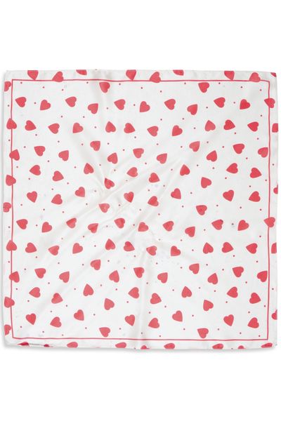 Hovedbilde Silkeskjerf hjerte rød