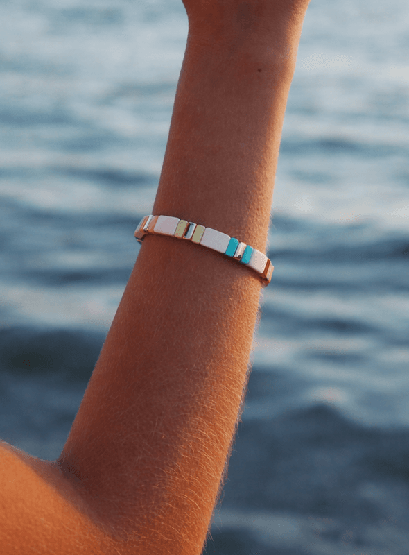 Emaljert armbånd summer pastel
