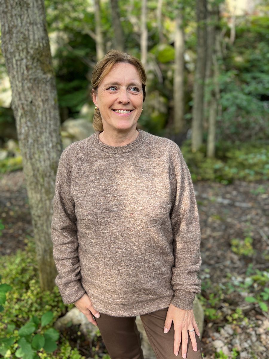 Marion genser m/ull brun melert