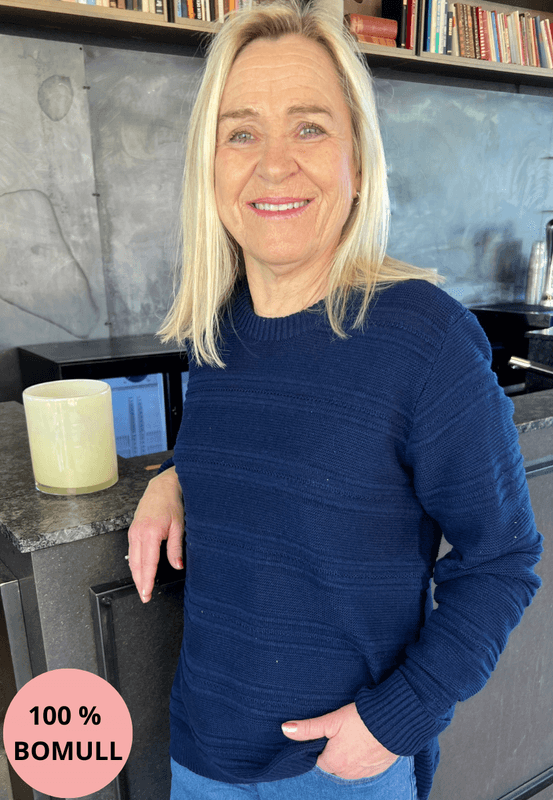 Tonje bomullsgenser marineblå