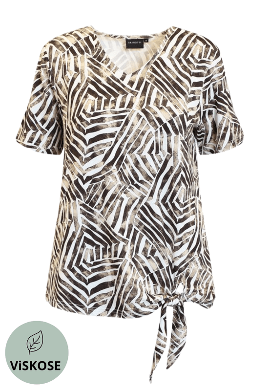Tonje t-shirt brun sebra