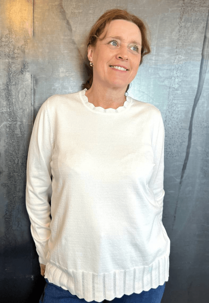 Sandra blusegenser hvit