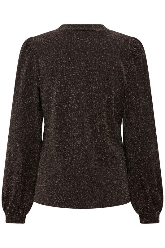 Katti blusetopp brun glitter