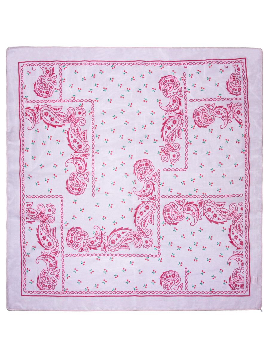 Bomullsskjerf m/kirsebær rød