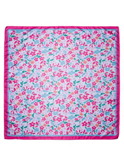 Hovedbilde  Skjerf blomstereng rosa