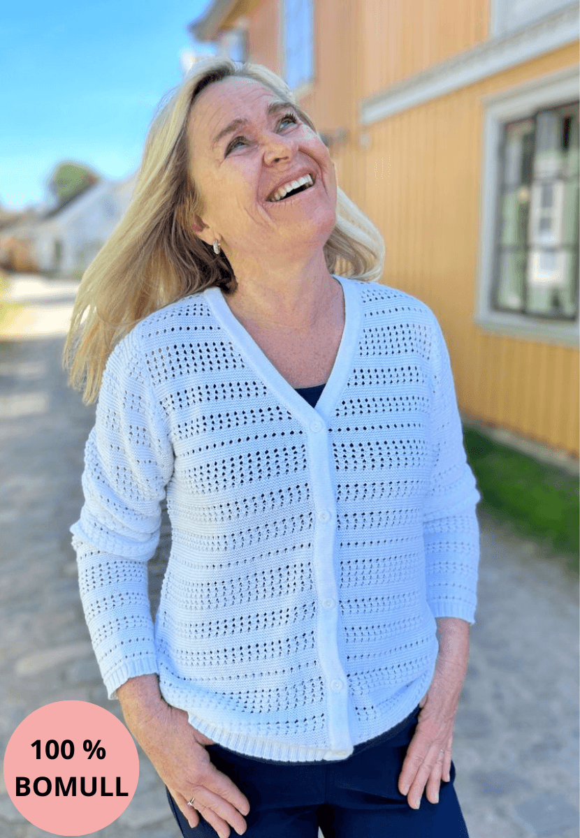Sølvi hvit langermet cardigan