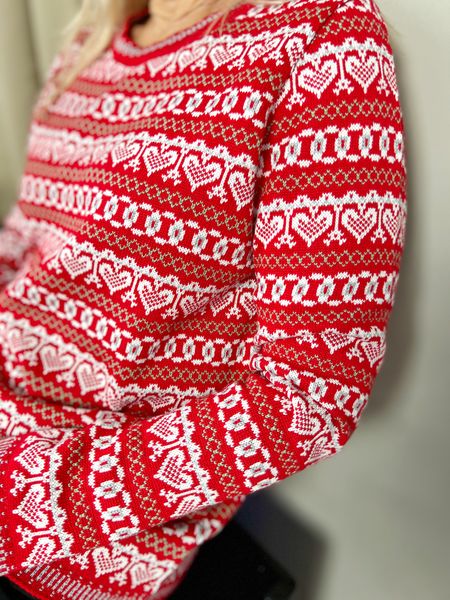 Hovedbilde Kristin genser hjerterød