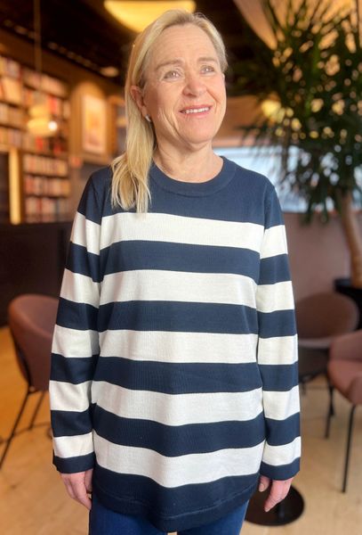 Hovedbilde Carina stripet genser navy mix