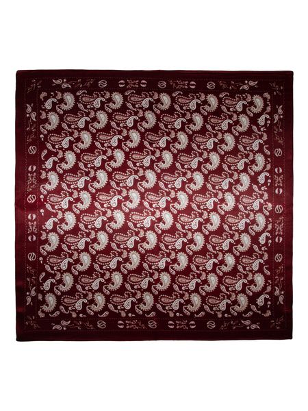 Hovedbilde Silkeskjerf vinrød paisley